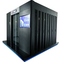Armoire de centre de données micro-modulaire avec système de refroidissement intégré et confinement de couloir froid pour centre de données ISP