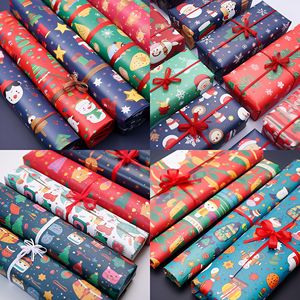 Emballage en papier de soie écologique flocons de neige rayures d'<span class=keywords><strong>arbre</strong></span> de Noël et joyeux Noël cadeau vêtements emballage papier d'emballage - Product Image 3