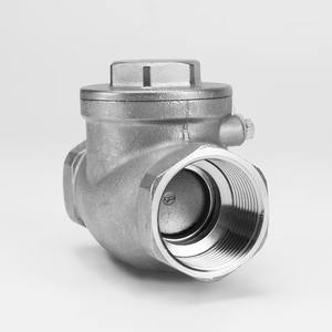 304 Stainless Steel Manual Horizontal Check Valve H14W-16P Threaded <b>Swing</b> Check Valve Butterfly Shutoff Control DN15 DN25 1 Inch - Product Image 2