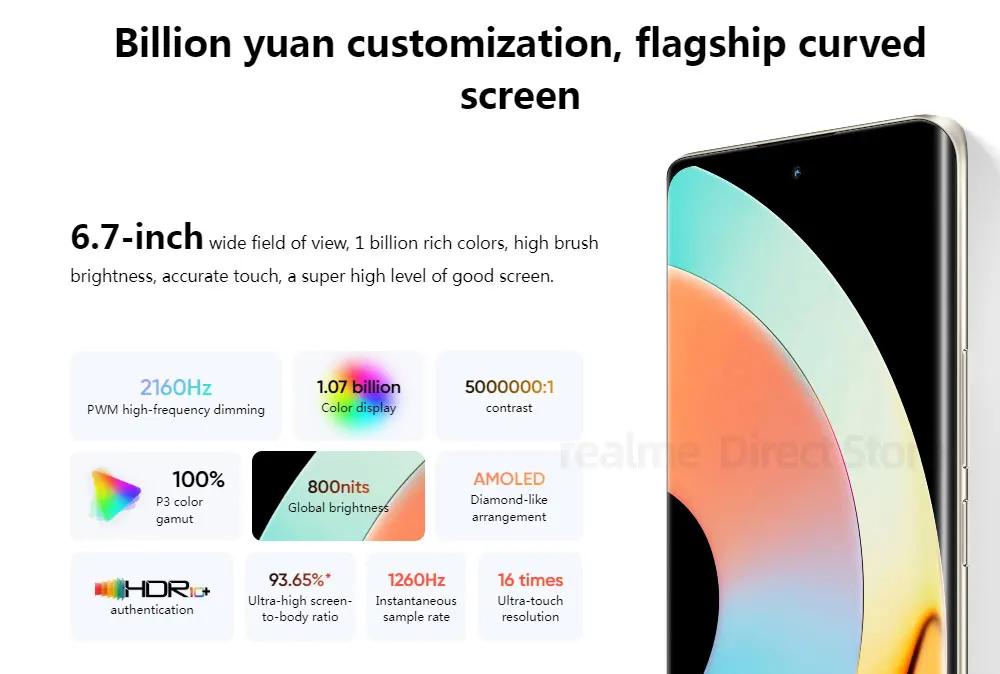 NEW Original Realme 10 Pro+ Dimensity 1080 2160Hz Curved Screen 108MP 67W 5000mAh Google Play Android 13 NFC OTA 5G SmartPhone