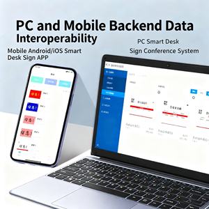 Boe mực màn hình điện tử treo tường hai mặt hiển thị dấu hiệu nhiều màu phòng hội nghị tên thẻ/bảng tên số - Product Image 3