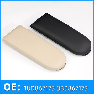 Couverture de boîte d'accoudoir central en cuir beige et noir, rangement pour Skoda Fabia Lavida Santana Jetta Polo Rapid - Product Image 3