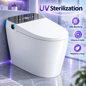 Inodoro Inteligente Moderno con Sensor Automático, Sanitario Inteligente de Una Pieza, Inodoro de Cerámica Montado en el Suelo para Baño - Product Image 4