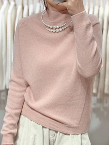 Suéter de Invierno Vintage 100% Cachemira para Mujer, Personalizable, Tejido Holgado, Cuello Redondo, Grueso, Sin Costuras y Cálido - Product Image 3