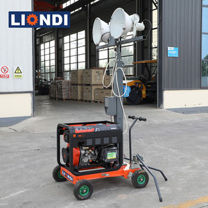 Tour d'éclairage mobile LED/Halide, chariot d'éclairage portable avec générateur essence et diesel, capacité de levage de 5 mètres - Product Image 6