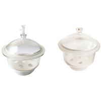 Déshydrateur en verre transparent de laboratoire de 300 mm 400 mm avec plaque en porcelaine