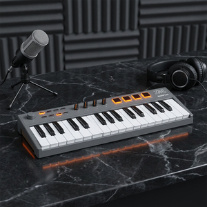 Clavier MIDI miniature MIDIPLUS Tiny+ 32 touches avec 4 pads RGB et 4 boutons, contrôleur MIDI USB professionnel pour la production <span class=keywords><strong>musicale</strong></span> - Product Image 6