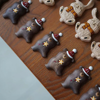 Autocollants pour réfrigérateur, animaux de dessin animé mignons, sculptures sur bois, artisanat, tourisme culturel, marchandises, petits cadeaux, stands de marché nocturne
