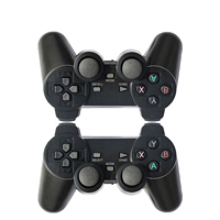 2 Controles Inalámbricos USB 2.4G para Juegos de TV y PC con Doble Vibración y un Receptor, Consola de Juegos con Dos Controles