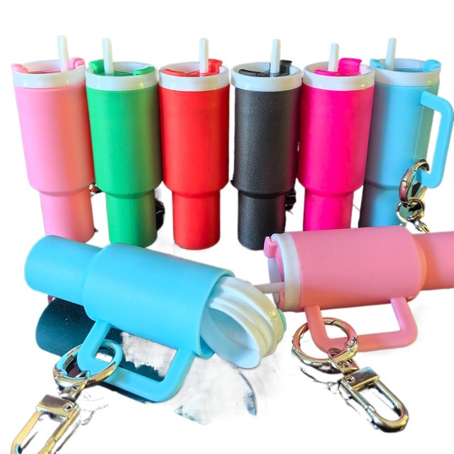 Tumbler Cup Keychain Mini Cup Key Chain Backpack Pendant