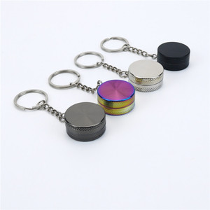 Custom 30mm Zinc Alloy Double Layer Keychain Grinder Herb Smoking Accessories - Product Image 4