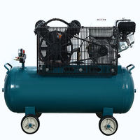 Meilleur Prix 200L Réservoir Essence Compresseur D'air Industriel Portable Type Piston avec Moteur À Essence 220V Lubrifié Air Refroidi