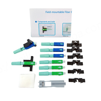 58mm SM SC/APC UPC Single-Mode Optical Connector FTTH Cold Fiber Optic Fast Connector 0.3dB Insertion Loss 45dB Return