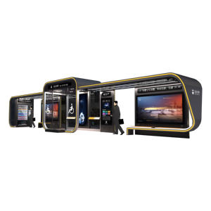 Fabricante de paradas de autobús inteligentes de alta calidad, refugio de parada de autobús con aire acondicionado y sistema de <span class=keywords><strong>anuncios</strong></span> - Product Image 3