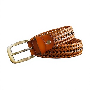 Ceintures en cuir de vachette faites à la main BS INTERNATIONAL NA34, boucle carrée en acier massif, écologiques, robustes, légères, imprimées, décontractées - Product Image 6