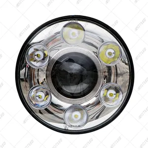 7 inch round head light DOT AMECA EMARK Approved to meet different market led car headlamp 7 inch round head light