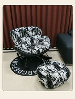 Sillón Reclinable de Estilo Chino Antiguo con Tela de Cáscara de Huevo, Sillón Individual para Sala de Estar, Sofá Relajante