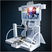 Machine de jeu de vol de ski d'intérieur VR Simulateur de vol en métal et en plastique Arcade avec ski Motion Ride pour les familles et les amis