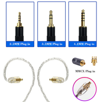 Earphone Stereo modis kualitas tinggi earbud Amber Resin dengan kepala Earphone Mmcx, kabel Headphone dapat dipisahkan