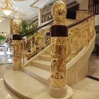 Ailes d'escalier couleur or, luxueux, nouveau design, haut de gamme, couleur or