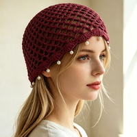 Nouveau Chapeau d'hiver en acrylique à pompons et clous, style ethnique, crocheté à la main, personnalisable, modèle 2026, pour femme