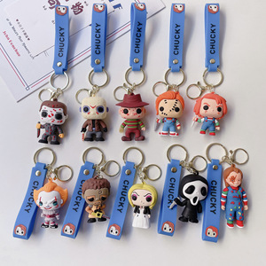 Horror Killer 3D PVC Dibujos animados Anime Película Personajes UV Impreso Ecológico Llavero - Product Image 1