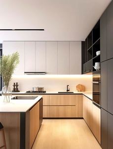 ตู้ห้องครัวที่ทันสมัยห้องครัวสีขาวเกาะออกแบบ - Product Image 5