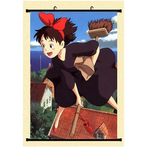 Classic Animation Movie Kiki's Delivery Service Kraft Paper Poster Indoor Decoration Wall Sticker Painting Wallpaper 60 X 90cm