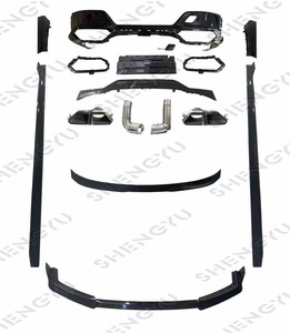 El Kit de carrocería incluye tubos de escape de labio trasero de montaje de parachoques delantero de coche, faldón lateral para BMW 2023 7 series G70 a M760 Black <span class=keywords><strong>Warrior</strong></span> - Product Image 6