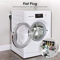 NEMA 14-30P  Certificado por ETL |   Conectores de 4 Hilos de 125/250V con Conectores de Ojal, Conductores de Cobre Puro para Conexiones Eléctricas de Secadoras