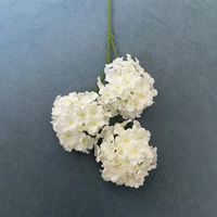 Tanaman Hydrangea Buatan 3 Kepala yang Realistis, Batang Bunga Palsu, Grosir untuk Dekorasi Pernikahan, Natal, Rumah, Kantor, Hotel