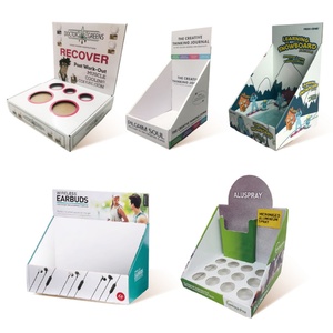 High Quality Customizable Foldable Tabletop Display Box Easy-to-Assemble Point Sale Cardboard Hook Hanging Peg for <b>Counter</b> - Product Image 6