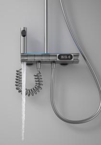 ชุดก๊อกน้ำฝักบัวในห้องน้ำชุดฝักบัวอาบน้ำแบบโมเดิร์นแปรงหรูหราติดผนังหัวฝักบัวสายฝนหัววาล์วเซรามิกหลักวัสดุทองเหลือง - Product Image 3