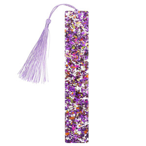 Marque-pages vierges réutilisables en plastique à paillettes imprimées UV avec pompons – Kit de bricolage pour enfants et adultes – Décoration, <span class=keywords><strong>scrapbooking</strong></span>, étiquettes cadeaux - Product Image 5