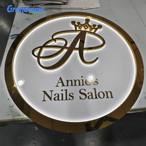 Tùy Chỉnh Kinh Doanh Dấu Hiệu Hội Đồng Quản Trị Ngoài Trời Backlit Thép Không Gỉ Chiếu Sáng Thư 3D Biểu Tượng Tùy Chỉnh enseigne Lumineuse LED Ánh Sáng Dấu Hiệu - Product Image 4