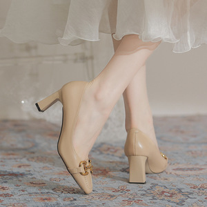 Nuevo Estilo 2026, Zapatos de Tacón Bajo de Piel Vacuna Genuina, Cómodos, con Punta en Pico, Unisex, Resistentes al Agua - Product Image 4