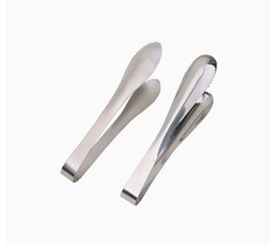 DFT15 Stainless Steel Hole-free Exquisite Food Tongs, Buffet Bread Tongs, <b>Sandblasted</b> Smooth Food Tongs - Product Image 1