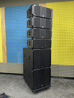 Altavoces profesionales dobles de concierto de escenario de 10 ", sistema de sonido Pa, subwoofer potente de 18", altavoces de matriz de línea activa