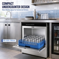 Lave-verres commercial JEEKI sous comptoir, lave-vaisselle pour restaurant, bar, hôtel, restauration