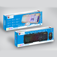 Combos clavier et souris de jeu direct d'usine 104 touches ensembles de clavier et de souris filaires ergonomiques pour ordinateur