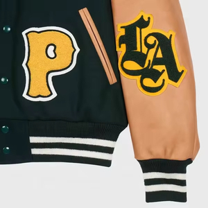 Veste de baseball universitaire personnalisée OEM ODM avec logo brodé et patchwork, taille standard, <span class=keywords><strong>article</strong></span> neuf, veste universitaire brodée - Product Image 4