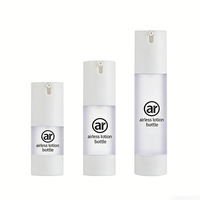 Flacon pompe sans air OEM ODM 15ml 30ml 50ml, doré électrolytique, blanc, sous vide, pour sérum et lotion cosmétique de voyage