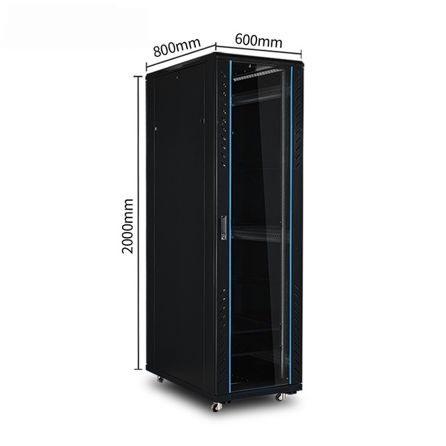 Cost Effective 19 Inch 42U Server Rack High Load Bearing Capacity Network Cabinet for Network Equipment Storage