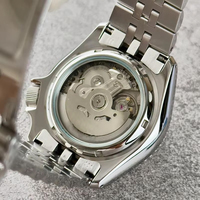 Montres mécaniques entièrement automatiques Seikot 5 Sports, 42,5 mm, cadran vert multifonction, étanche, GMT, montre-bracelet en acier inoxydable