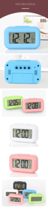 Mini Size LCD <b>Digital</b> Alarm <b>Clock</b> With Backlight Date Week Temperature Display Timing <b>Clocks</b> for Bedside - Product Image 5