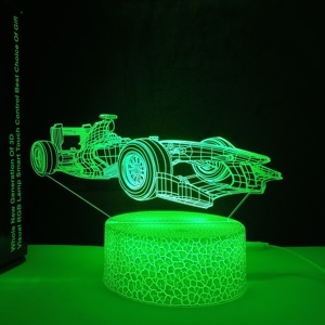 Đèn Led 3D Hình Xe Hơi <span class=keywords><strong>Lightning</strong></span> McQueen, Đèn Ảo Ảnh Sáng Tạo Nhiều Màu, Thiết Kế Xe Đua, Xe Tải, Đèn Led Ảo Ảnh 3D - Product Image 3