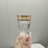 Tasses à thé marocaines très vendues avec impression dorée colorée, ensemble de 12 tasses de 120 ml avec boîte cadeau, tasses à thé arabes