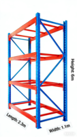 Système de rayonnage encastrable robuste pour entrepôt de stockage de palettes métalliques en gros