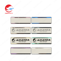 Placa de Identificación Personalizada con Grabado por Sublimación, Broche de Seguridad, Placa de Metal de Aluminio Magnética con Pin
