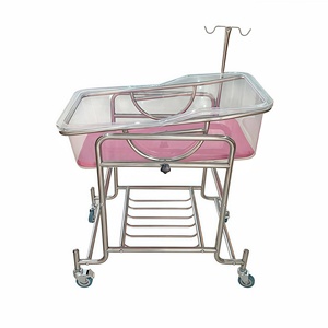 Grosir Rumah Sakit baja nirkarat bayi ranjang bayi medis tempat tidur bayi tandu harga murah tempat tidur bayi untuk bayi - Product Image 3
